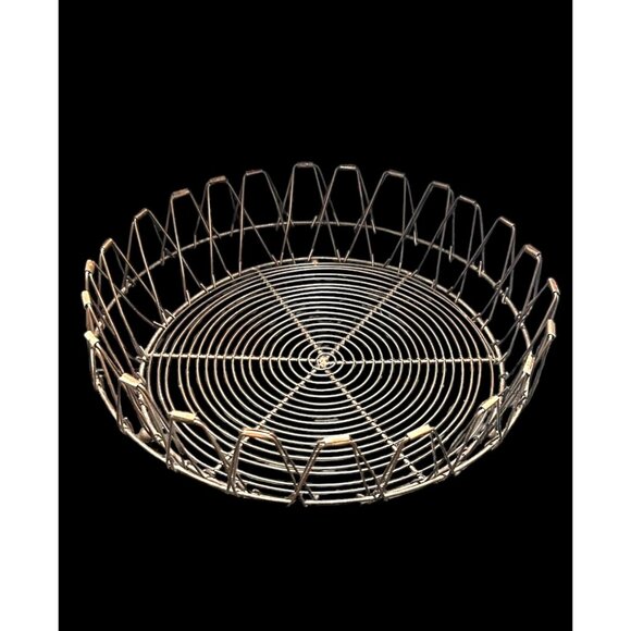 Vintage COPPER French Wire Collapsible Basket Ball Feet Centerpiece 13 x 3.25